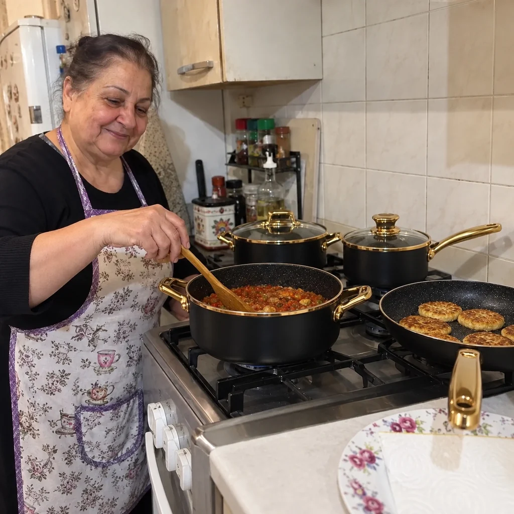 Rosanna M. cucina il sugo nella casseruola AURELIA™